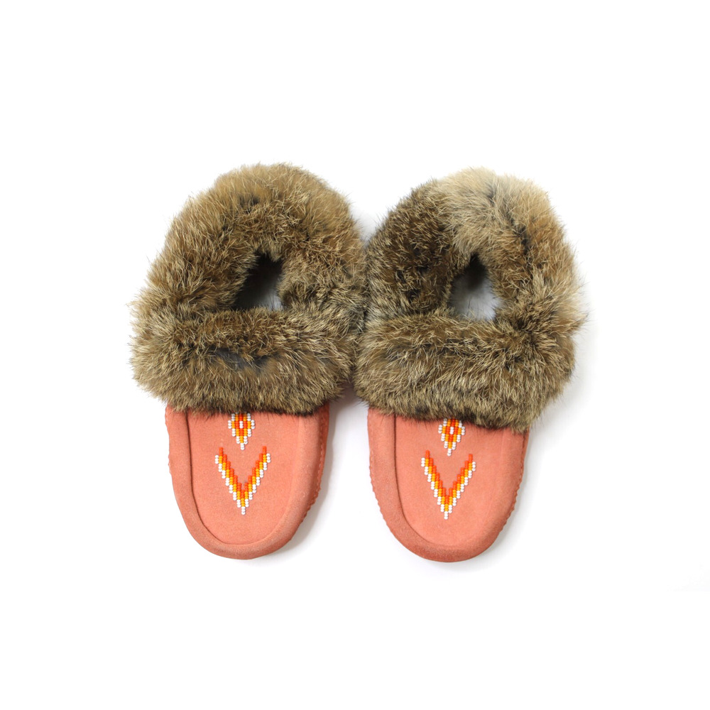 Manitobah Women's Shoes 5 Slippers Street Suede Fur Moccasin